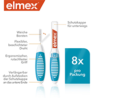 ELMEX Interdental brushes ISO size 3 0.6 mm blue, 8 pcs