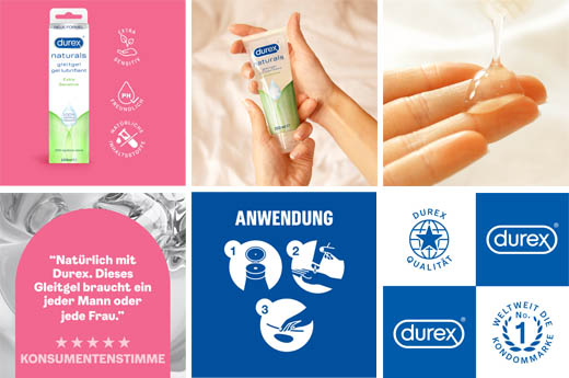 DUREX naturals lubricant gel extra sensitive, 100 ml