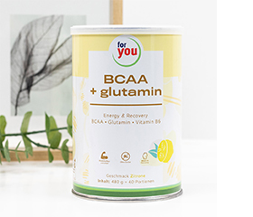 FOR YOU BCAA+glutamine Energy & Recovery Lemon, 480 g