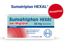 SUMATRIPTAN HEXAL for migraine 50 mg tablets, 2 pcs
