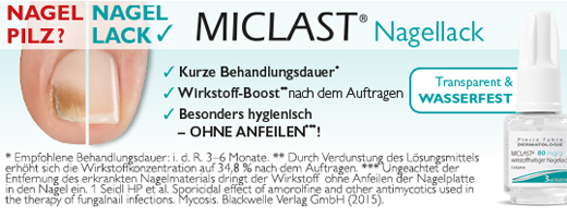 MICLAST 80 mg/g active ingredient nail varnish, 2X3 ml