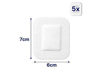 HANSAPLAST Sensitive wound dressing sterile 6x7 cm, 5 pcs