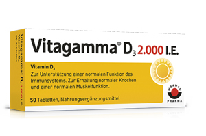 VITAGAMMA D3 2,000 I.U. vitamin D3 NEM tablets, 50 pcs
