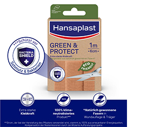 HANSAPLAST Green & Protect plaster 6 cmx1 m, 1 pc