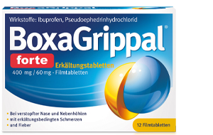 BOXAGRIPPAL forte Cold Tab. 400 mg/60 mg FTA, 12 pcs