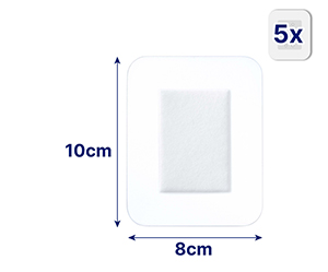 HANSAPLAST Aqua Protect wound dressing sterile 8x10 cm, 5 pcs
