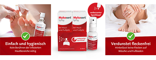 MYKOSERT Spray for skin and foot fungus, 30 ml