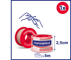 HANSAPLAST Classic fixation plaster 2.5 cm x 5 m, 1 pc