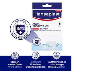 HANSAPLAST Aqua Protect wound dressing sterile 8x10 cm, 5 pcs