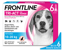 FRONTLINE Tri-Act drop-on solution for dogs 10-20kg, 6 pcs