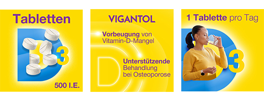 VIGANTOL 500 I.U. vitamin D3 tablets, 100 pcs