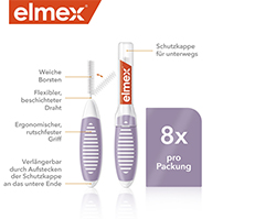 ELMEX Interdental brushes ISO size 6 1.1 mm purple, 8 pcs