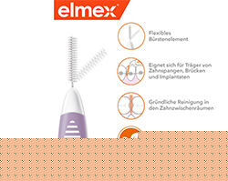 ELMEX Interdental brushes ISO size 6 1.1 mm purple, 8 pcs