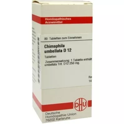 CHIMAPHILA UMBELLATA D 12 tablets, 80 count CHIMAPHILA UMBELLATA D 12 tablets, 80 count