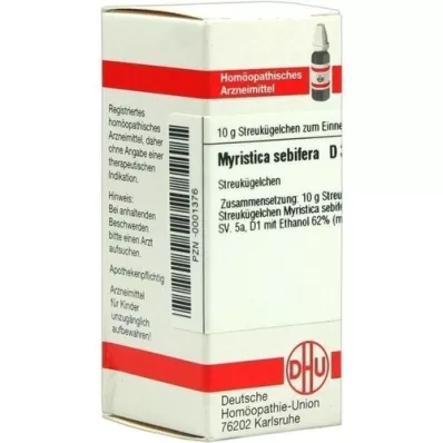 MYRISTICA SEBIFERA D 3 globules, 10 g