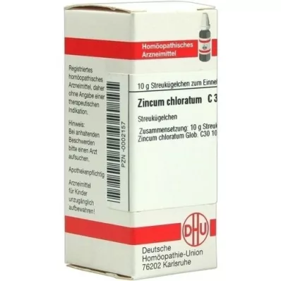 ZINCUM CHLORATUM C 30 globules, 10 g ZINCUM CHLORATUM C 30 globules, 10 g
