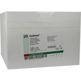 CELLONA Synthetic cotton wool sterile 6 cmx3 m, 8 pieces