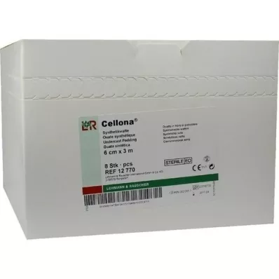 CELLONA Synthetic cotton wool sterile 6 cmx3 m, 8 pieces CELLONA Synthetic cotton wool sterile 6 cmx3 m, 8 pieces