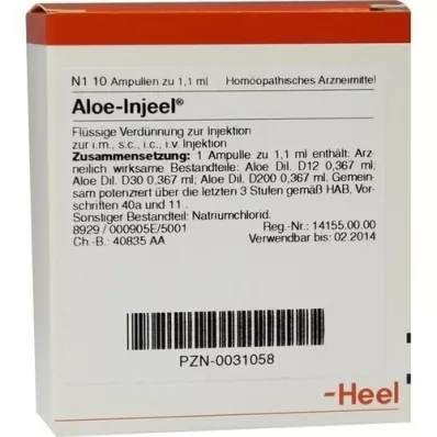 ALOE INJEEL Ampoules, 10 pcs ALOE INJEEL Ampoules, 10 pcs