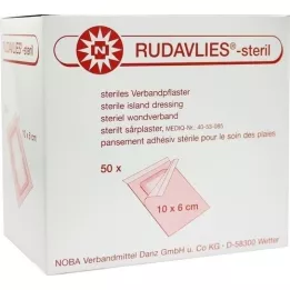 RUDAVLIES-sterile bandage plaster 6x10 cm, 50 pcs