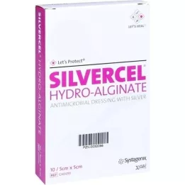 SILVERCEL Hydroalginate bandage 5x5 cm, 10 pcs