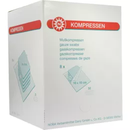 MULLKOMPRESSEN 10x10 cm sterile 32-fold, 8X5 pcs
