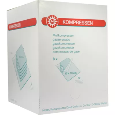 MULLKOMPRESSEN 10x10 cm sterile 32-fold, 8X5 pcs MULLKOMPRESSEN 10x10 cm sterile 32-fold, 8X5 pcs
