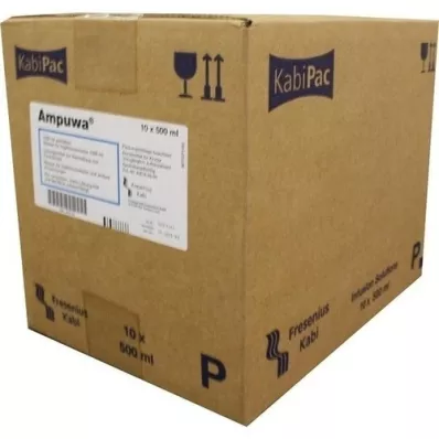 AMPUWA Plastic bottle for injection/infusion solution, 10X500 ml