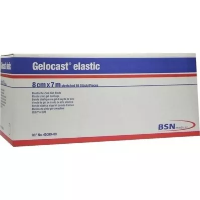 GELOCAST elastic zinc gel bandage 8 cmx7 m, 10 pcs GELOCAST elastic zinc gel bandage 8 cmx7 m, 10 pcs