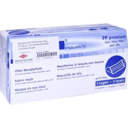 MUNDSCHUTZ OP with rubber band and nose piece blue, 50 pieces