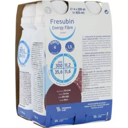 FRESUBIN ENERGY Fiber DRINK Cherry drinking bottle, 4X200 ml