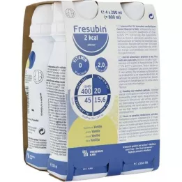 FRESUBIN 2 kcal DRINK Vanilla drinking bottle, 4X200 ml