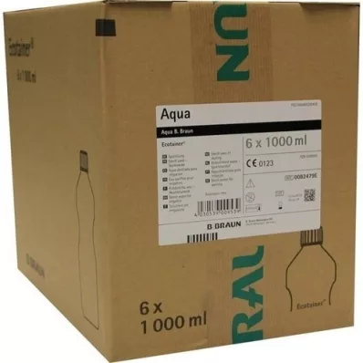 AQUA B.Braun flushing solution plastic bottle, 6X1000 ml