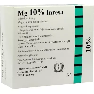 MG 10% Inresa injection solution, 10X10 ml