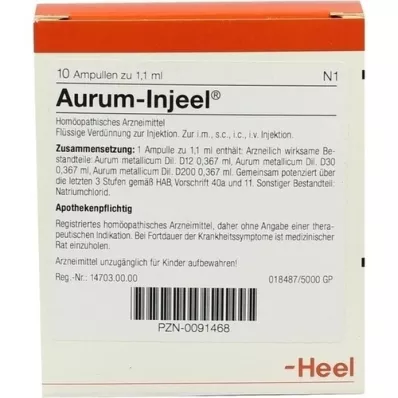 AURUM INJEEL Ampoules, 10 pcs AURUM INJEEL Ampoules, 10 pcs