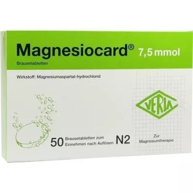 MAGNESIOCARD 7.5 mmol effervescent tablets, 50 pcs