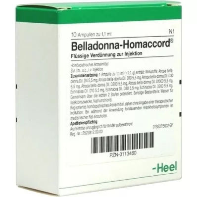 BELLADONNA HOMACCORD Ampoules, 10 pcs