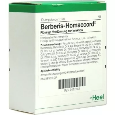 BERBERIS HOMACCORD Ampoules, 10 pcs BERBERIS HOMACCORD Ampoules, 10 pcs
