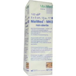 SCHLITZKOMPRESSEN 5x5 cm non-sterile 12-fold, 100 pcs