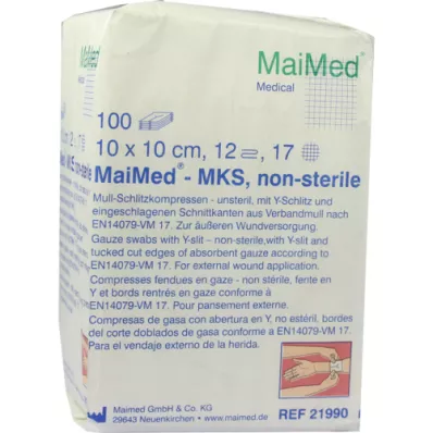 SCHLITZKOMPRESSEN 10x10 cm non-sterile 12-fold, 100 pcs SCHLITZKOMPRESSEN 10x10 cm non-sterile 12-fold, 100 pcs
