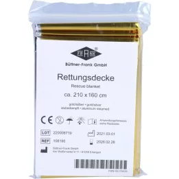 RETTUNGSDECKE KFZ 160x210 cm gold/silver, 1 piece
