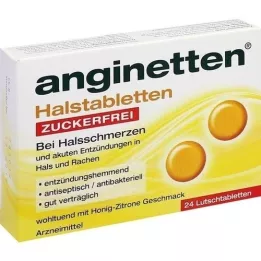 ANGINETTEN Throat lozenges sugar-free, 24 pcs