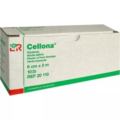 CELLONA Plaster bandages 6 cmx2 m, 10 pieces