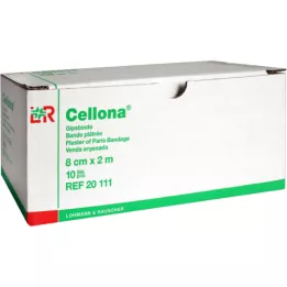 CELLONA Plaster bandages 8 cmx2 m, 10 pieces