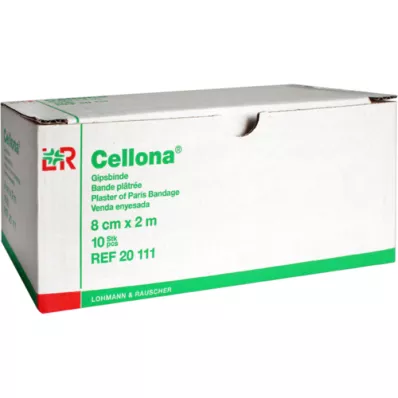 CELLONA Plaster bandages 8 cmx2 m, 10 pieces CELLONA Plaster bandages 8 cmx2 m, 10 pieces