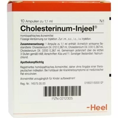CHOLESTERINUM INJEEL Ampoules, 10 pcs CHOLESTERINUM INJEEL Ampoules, 10 pcs
