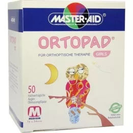 ORTOPAD for girls medium eye occlusion plasters, 50 pcs