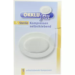 OKKLUFIX Eye compresses sterile self-adhesive, 5 pcs