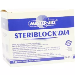 STERIBLOCK DIA 25x86 mm compression plaster white, 100 pieces