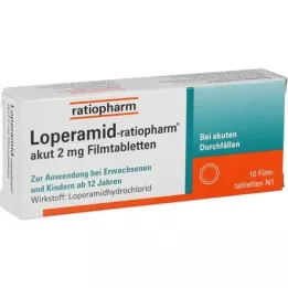 LOPERAMID-ratiopharm acute 2 mg film-coated tablets, 10 pcs